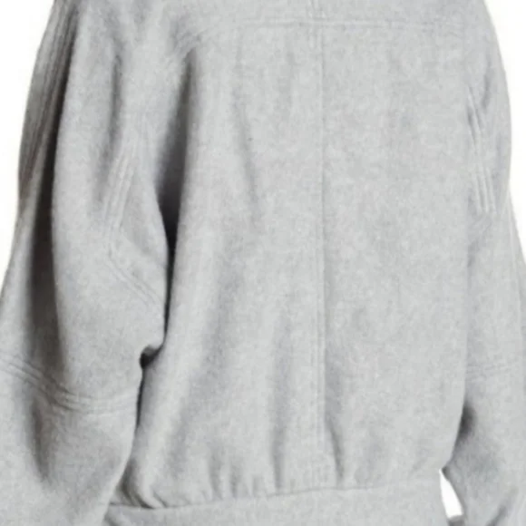 Free People Passage Jacket Soft Fleece Shawl Collar Slouchy Grey Size Small NWT - Picture 10 of 14